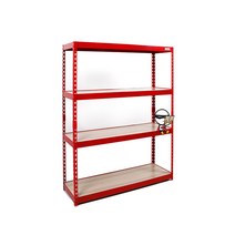 상도가구 몬스터랙 4단 조립식앵글 선반 베란다 1200 x 400 x 1500 mm + 고무망치, 블랙