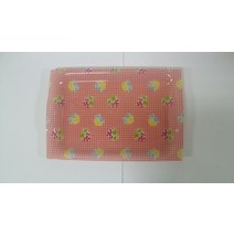 고려합성 체크 앵두 뉴핸들쟁반