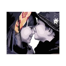명화그리기 깜찍한 첫키스