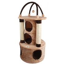 씨엠코리아 고양이 캣플레이 스테이션 CMK52049 3단, 혼합색상