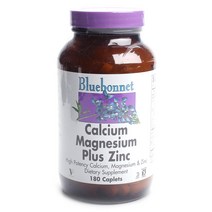 Bluebonnet 칼슘 마그네슘 플러스 징크 캐플렛, 180개입, 1개