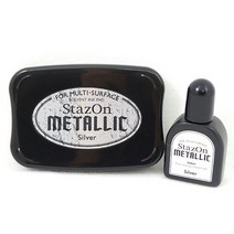 Stazon 유성잉크패드, 메탈실버, 1개