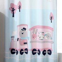 트레인 블루 암막커튼