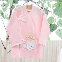 난쟁이똥자루 신생아용 아기원숭이 배냇저고리 만들기 DIY, 분홍색, 1개