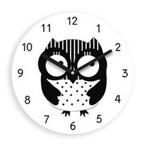 무소음 북유럽 벽시계, 부엉이