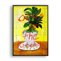올뉴프레임 아트프린트 Oasis in the kitchen, MDF 화이트