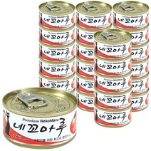 네꼬마루 고양이 간식캔, 참치+닭고기혼합맛, 24개