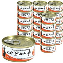 네꼬마루 고양이 간식캔, 참치+연어혼합맛, 24개