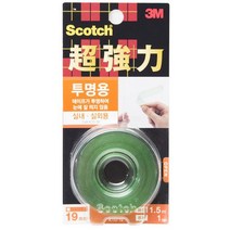 3M 스카치 초강력 투명 폼 양면테이프 19mm x 1.5m, 1개