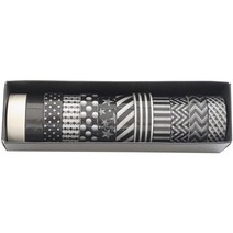 왈가닥스 마스킹테이프 블랙/화이트 세트, 1세트