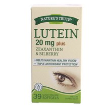 네이쳐스트루쓰 루테인 플러스 제아잔틴 & 빌베리 20mg 소프트젤, 39개입, 1개