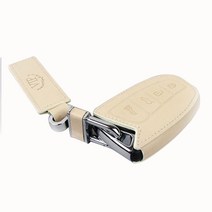 VIP 천연가죽 스마트키 키케이스 현대 HG/DM 4버튼용, 크림, 1개