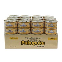 뿌쿠뿌쿠 고양이캔, 참치+치어 혼합맛, 24개입