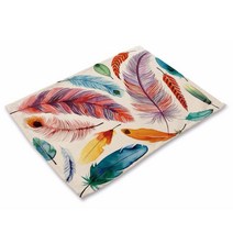 비케이 깃털 식탁매트, 1, 가로 42cm x 세로 32cm