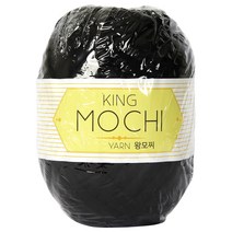 실바람 왕모찌 패브릭얀 뜨개실, 28 검정, 1개