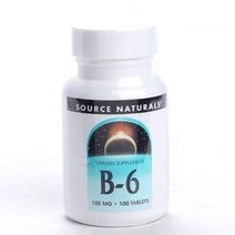 소스내츄럴스 비타민 B-6 100mg 타블렛, 100개입, 1개, 100정