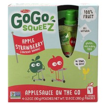 고고스퀴즈 애플소스 온 더 고 애플 스트로베리, 사과 딸기(Apple Strawberry), 1개, 360g