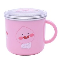 릴팡 리틀프렌즈 안전핸들 논슬립 뚜껑 스텐컵, 리틀 어피치, 1개