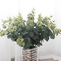 블랙앤화이트 인테리어 디자인 조화 소품 유칼립투스 부쉬, 그린, 1개