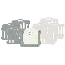 쿠쿠토이즈 에듀 굿베이비룸 안전문 그레이 3p + 화이트 4p + 문 + 논슬립 방지캡 16p, 1세트