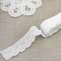 대한민국 플라워 라인 면자수 레이스 360 cm, 화이트, 1개입