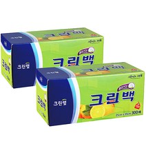 크린랲 크린랩 비닐팩 일회용 크린백 뽑아쓰는 대용량 증정 비닐 25 x 35 x 300매, 2개, 300매입