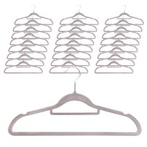 화이트래빗 벨벳 논슬립 베이직 옷걸이, 그레이, 50개
