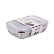 스텐락 클래식 스텐밀폐용기 직사각 7호 1800ml, 1개, 밀폐용기