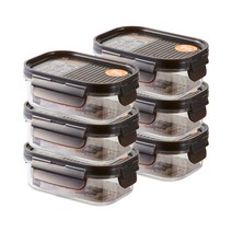 락앤락 비스프리모듈러 밀폐용기 직사각 260ml LBF401S6, 단품, 6개입