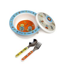 슈가부거 고정 볼세트, 로봇, 볼+흡착기+뚜껑+스푼포크, 1세트