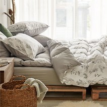 쉬즈홈 보엔 고밀도 차렵이불 + 토퍼 + 베개커버 세트