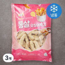 굿프랜즈 통살 오징어튀김 (냉동), 1000g, 3개