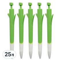 핑크풋 2000 대파 노크 볼펜 0.7mm, 혼합색상, 25개