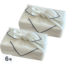 르미에 광목보자기 결혼 선물포장 돌 답례품 보자기 55cm, 네이비, 6개