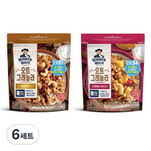 퀘이커 오트 그래놀라 골든 넛츠 200g + 크랜베리 바나나 200g 세트, 6세트