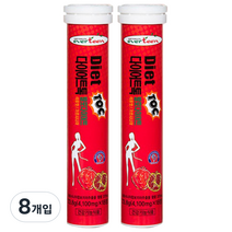 에버틴 다이어트톡 발포다이어트 가르니시아 석류맛, 73.8g, 8개입