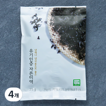 기장물산 유기식품 인증 냉채나 냉국용으로 좋은 자른 미역, 25g, 4개