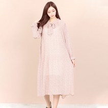 페이퍼먼츠 잔꽃 쉬폰 루즈핏 리본 긴팔 롱 원피스 10251