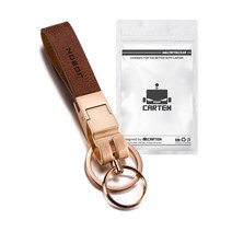 카템 ZB 가죽키링 CT183, 1개, 브라운