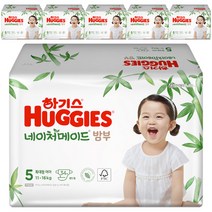 2021 신형 하기스 네이처메이드 밤부 밴드형 기저귀 여아용 특대형 5단계 (11~16kg), 204매