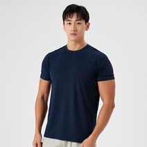 허그본 남성용 데일리 머슬핏 무지라인 반팔 티셔츠
