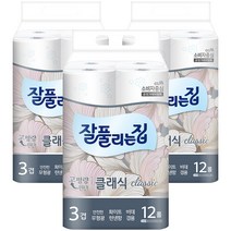 잘풀리는집 클래식 롤화장지 27m, 12롤, 3개