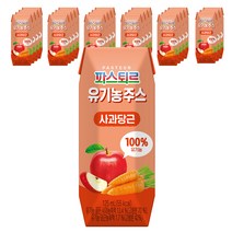 파스퇴르 아이생각 유기농 주스 125ml, 혼합맛(사과/당근), 24개