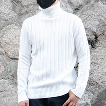 리셋 남성용 츄러스 폴라 니트