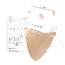 다나마스크 뉴 다나온숨 쿨마스크 새부리형 중형 KF80, 연한갈색, 1개, 50매입