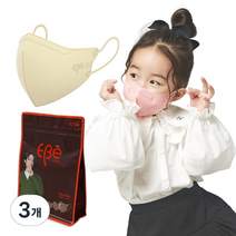 이비에 더세로 마스크 KF94 30p + 향균파우치, 30개입, 3개, 아이보리