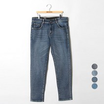 머시따 남성용 히든 밴딩 스트레이트 청바지 숏기장