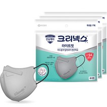 크리넥스 라이트핏 마스크 특대형 KF94, 라이트그레이, 17개입, 3개