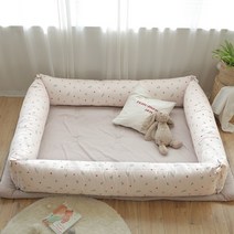 안나 순면 유아 범퍼 쿠션, 핑크