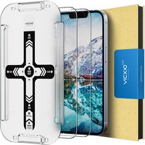 빅쏘 EZ플러스 아이폰 강화유리 휴대폰 액정보호필름 2매 + 부착가이드툴, 1세트